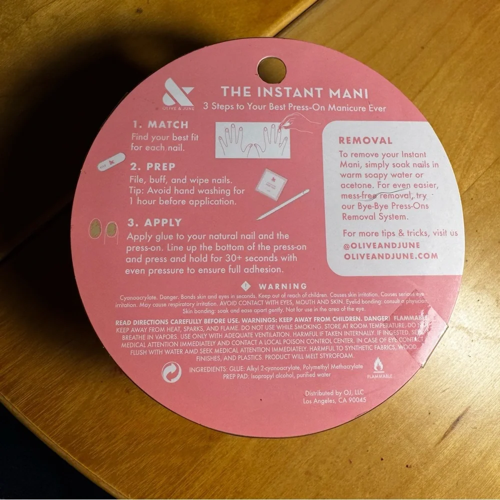 Olive & June The Instant Mani Extra Short Jewel Pop Press on Nails - Picture 2 of 2